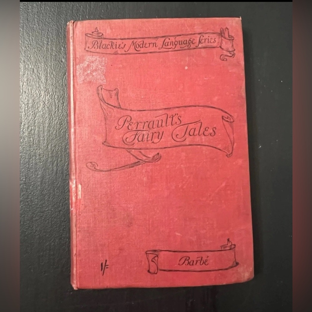 Antique Book Perrault Fairy Tales French Language Series Edited Barbe Folklore